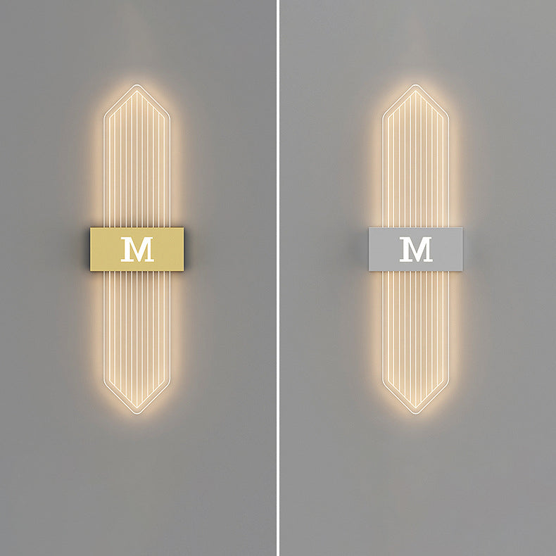 Applique murale LED moderne de luxe en fer acrylique elliptique pour salon 