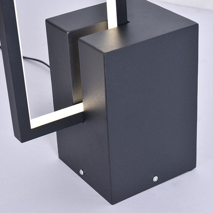 Nordic Minimalist Iron Frame Aluminum Rectangle LED Standing Floor Lamp
