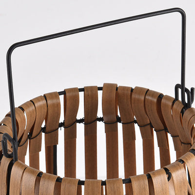 Zeitgenössische kreative wasserdichte Solarzylinder gewebte Rattan-Eisen-LED-Landschaftsbeleuchtung Außenleuchte für den Garten 