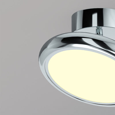 Modern Minimalist Round Disc Orb Iron Acrylic LED Semi-Flush Mount Ceiling Light For Hallway