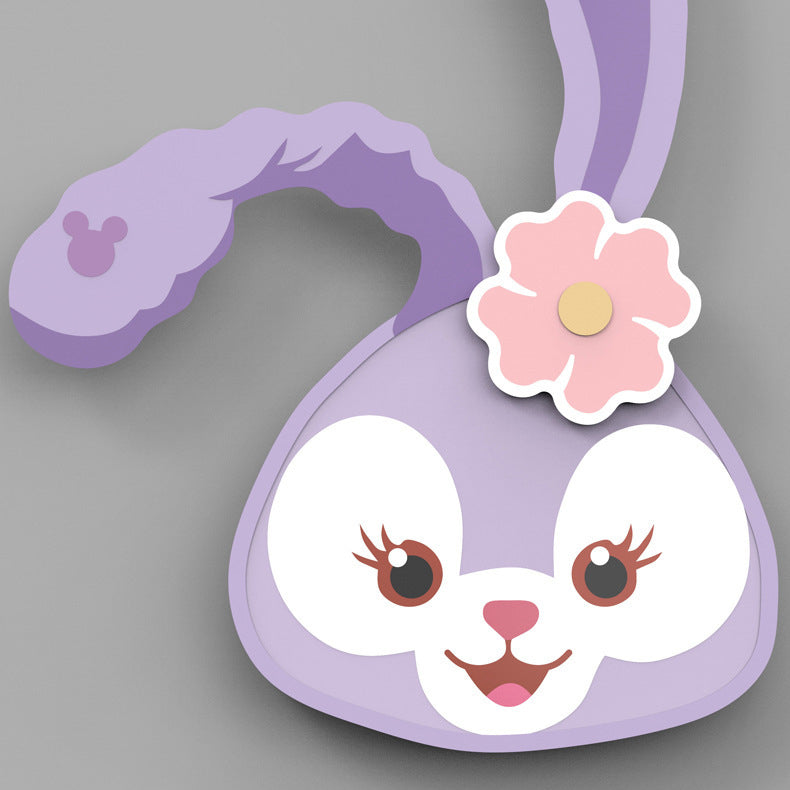 Applique murale LED en fer avec design acrylique de lapin et tigre nordique contemporain pour salon 