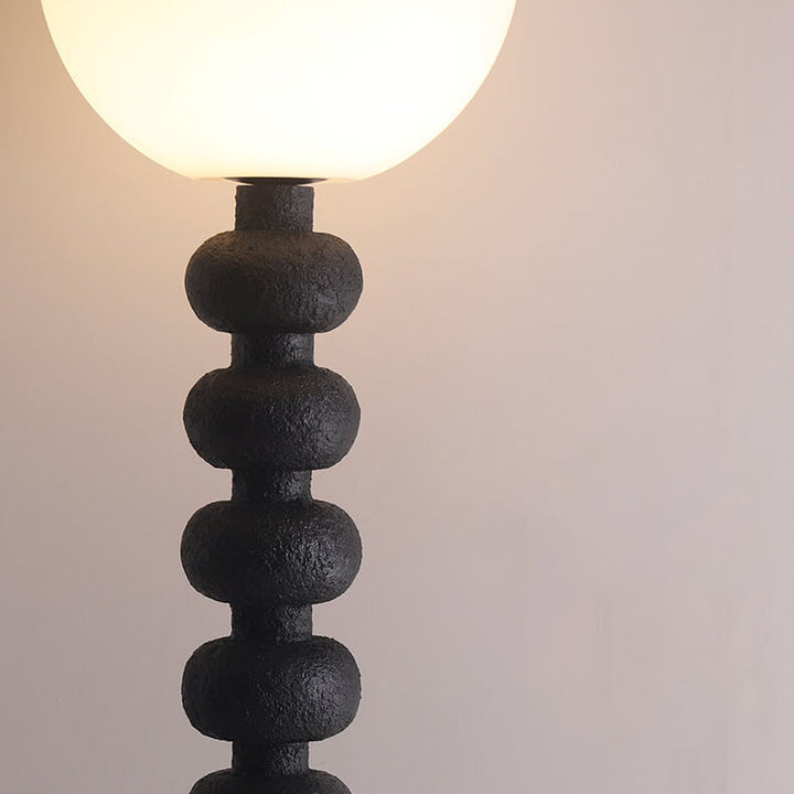 Lampe de sol moderne en résine Wabi-sabi en forme de gourde ronde en acrylique à 1 lumière 