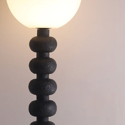 Modern Wabi-sabi Resin Gourd Round Ball Acrylic 1-Light Standing Floor Lamp