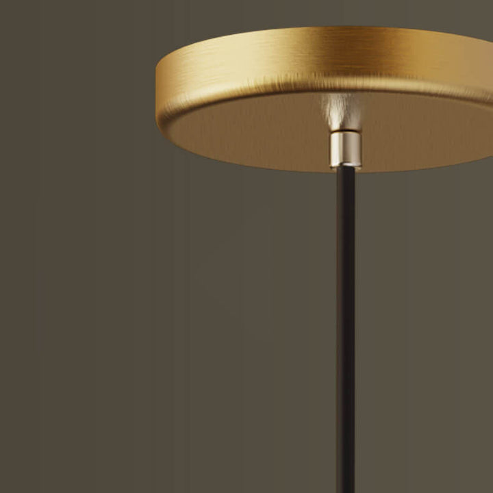 Nordischer minimalistischer Anhänger in Goldfarbe aus Kupfer mit 1 Licht 