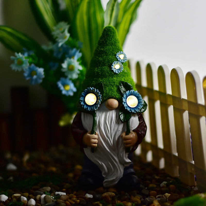 Solar Modern Resin Lily Beard Dwarf Decoration Outdoor Landscape Light