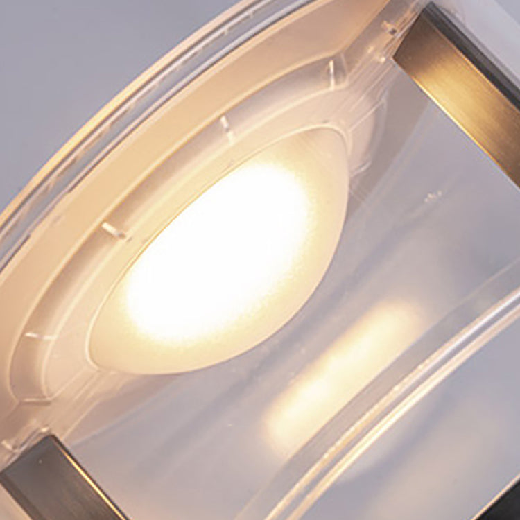 مصباح طاولة LED أسطواني من الألومنيوم والفولاذ المقاوم للصدأ مع PMMA وPC بتصميم بسيط حديث للجانب السرير 
