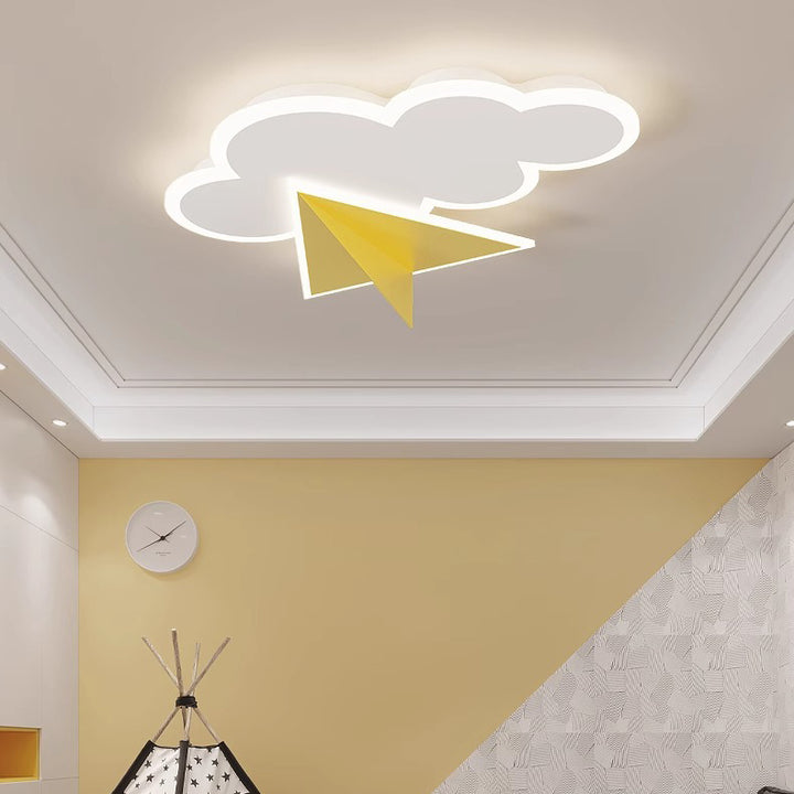 Moderne Art Deco Kinder Eisen Acryl Wolke Flugzeug LED Unterputz Deckenleuchte für Schlafzimmer 