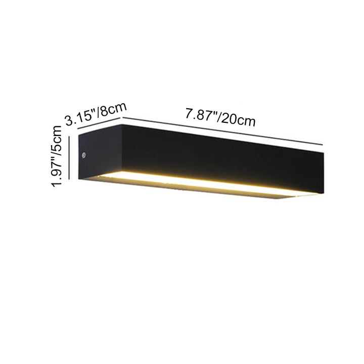 Modern Minimalist Aluminum Acrylic Outdoor Waterproof One-Line Rectangular LED Waterproof Wall Sconce Lamp