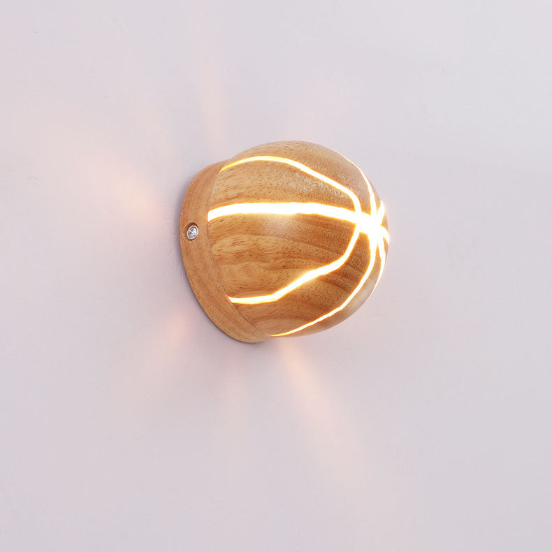 Moderne minimalistische geometrische Quader geknackt Holzmaserung LED Wandleuchte Lampe für Wohnzimmer 