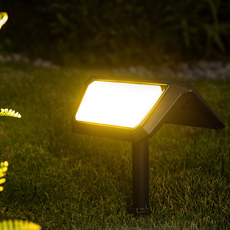 Zeitgenössisches industrielles ABS PC wasserdichtes LED-Rasen-Einsatz-Solarlicht für Patio im Freien 
