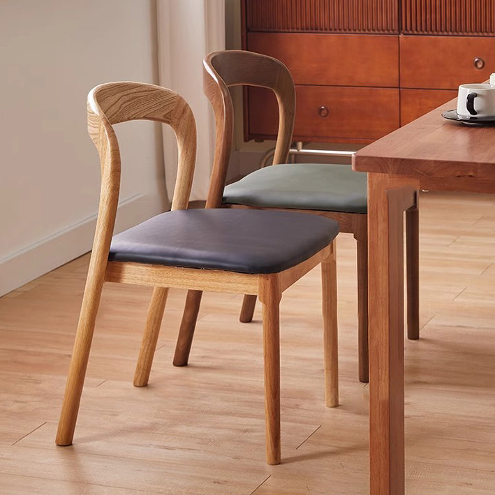 Traditioneller Vintage Stuhl mit quadratischem, geflochtenem Seilsitz, Holzrahmen, Rückenlehne ohne Armlehnen für Esszimmer 