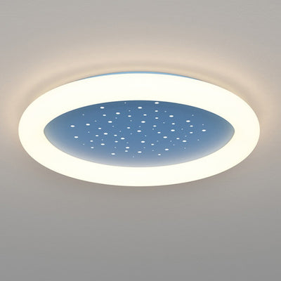 Moderne Einfachheit Eisen Acryl Runde Starry Sky LED Unterputz Deckenleuchte für Schlafzimmer 