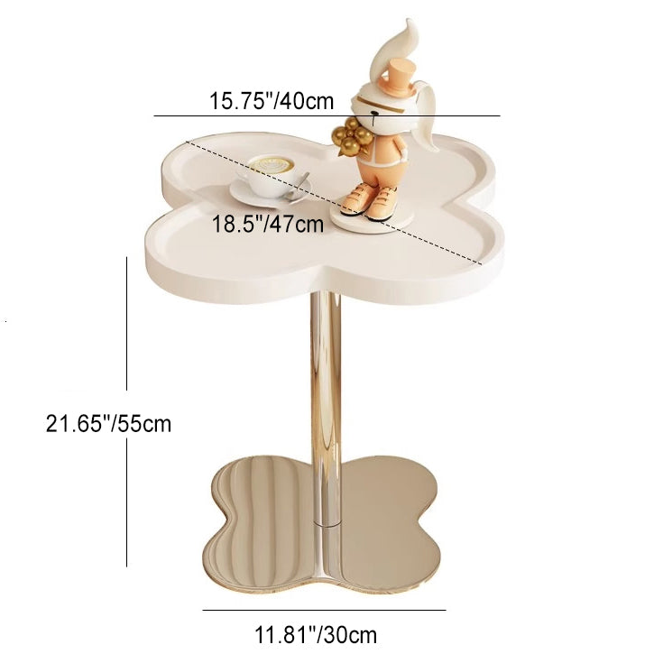 Modern Minimalist Cylinder Petal MDF Glass Stainless Steel Coffee Table For Living Room