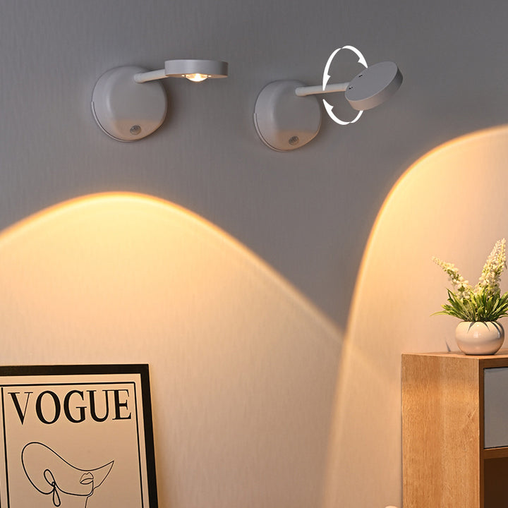 Moderne minimalistische LED-Wandleuchte aus ABS mit USB-Ladefunktion für das Schlafzimmer 