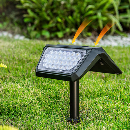 Zeitgenössisches industrielles ABS PC wasserdichtes LED-Rasen-Einsatz-Solarlicht für Patio im Freien 