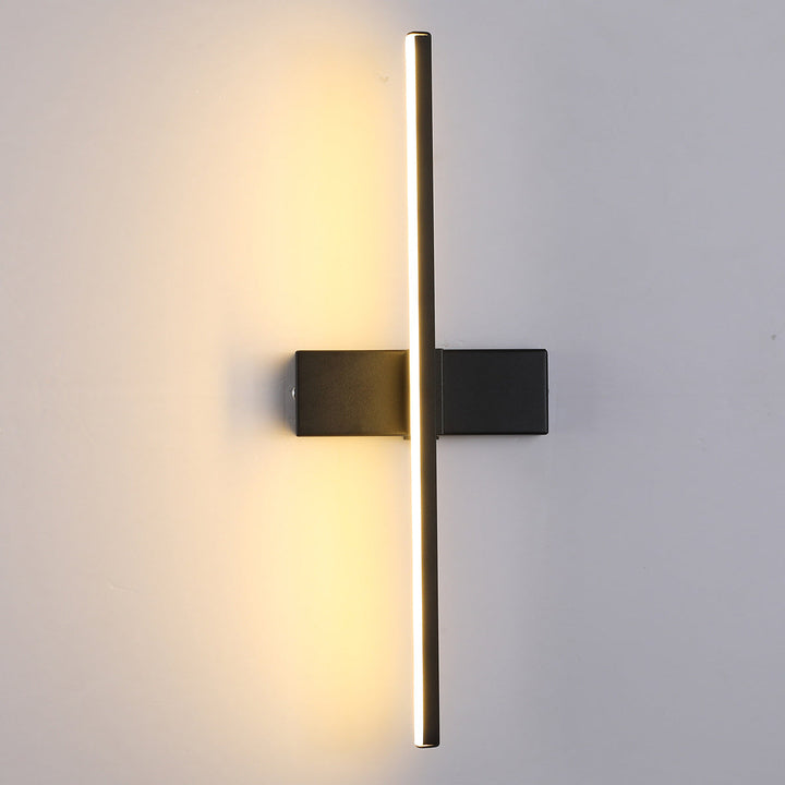 Modern Simplicity Strip Rectangle Aluminum Iron Silicone LED Wall Sconce Lamp For Bedroom