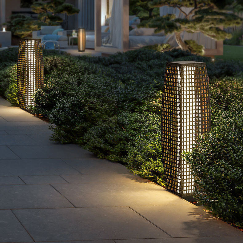 Luz de Paisaje Exterior LED Cilíndrica de Trabajo Abierto Minimalista Moderna Solar 
