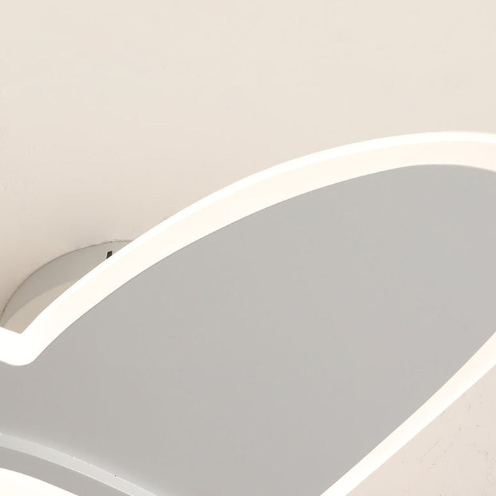 Luz de techo semiempotrada LED de hierro acrílico con forma de avión Art Deco moderno para sala de estar 