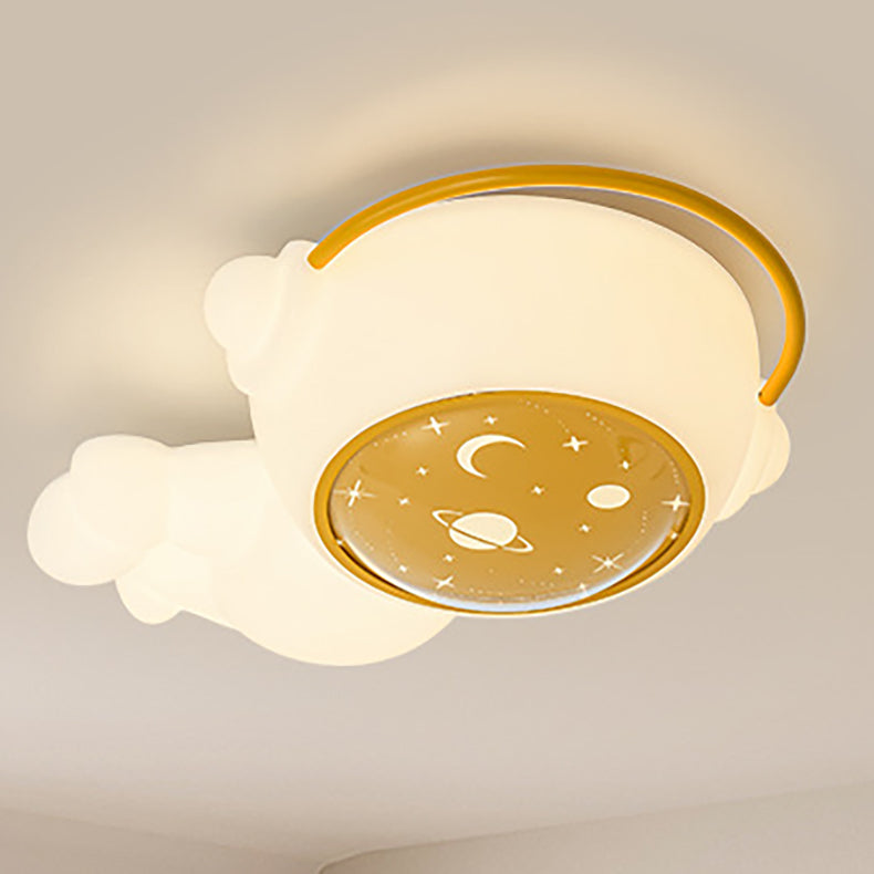 Luz de techo LED de montaje empotrado de hierro plástico redondo de estrella de dibujos animados creativa contemporánea para dormitorio 