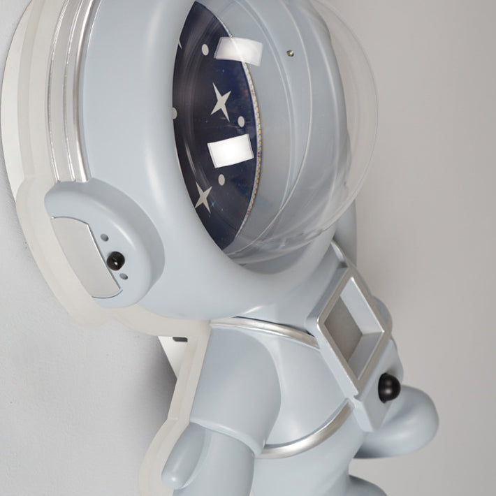 Luz de techo empotrada astronauta de resina acrílica metálica creativa contemporánea para dormitorio 