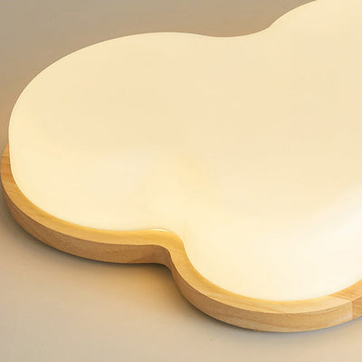 Moderne unbedeutende Wolken-hölzerne Acryl-LED-Unterputz-Deckenleuchte für Schlafzimmer 