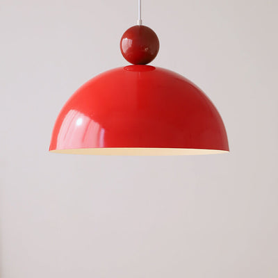 French Retro Semi-Circular Iron 1-Light Pendant Light