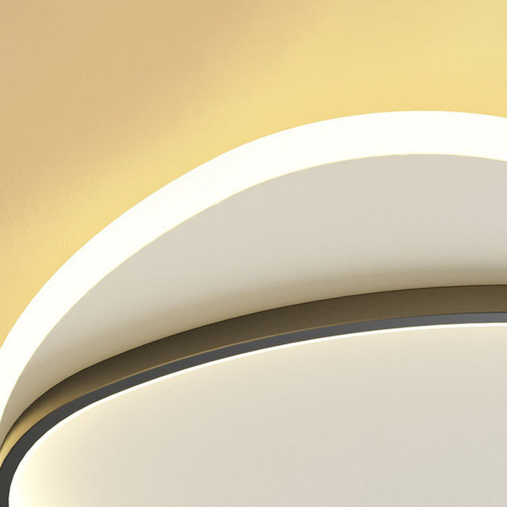 Moderne minimalistische Dreieck ovale Acryl Eisen LED Unterputz Deckenleuchte für Wohnzimmer 
