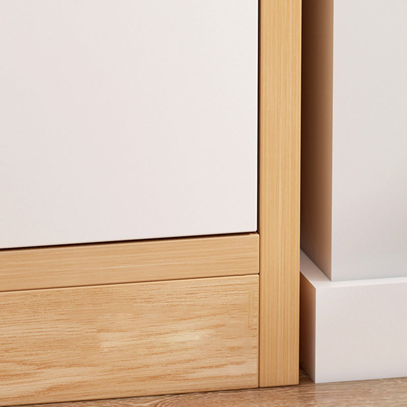 Table de chevet contemporain scandinave carré avec panneau artificiel, 2 tiroirs pour chambre 