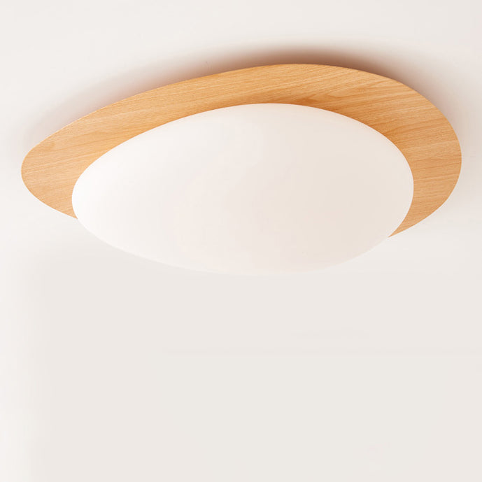 Luz de techo empotrada LED de hierro acrílico con forma de guijarro escandinavo contemporáneo para dormitorio 