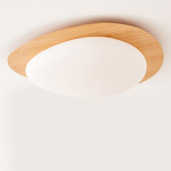 Contemporary Scandinavian Pebble Shape Iron Acrylic LED Flush Mount Ceiling Light For Bedroom