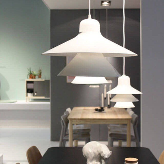 Nordic Minimalist Multi-Layer Cone Glass Hardware 1-Light Pendant Light