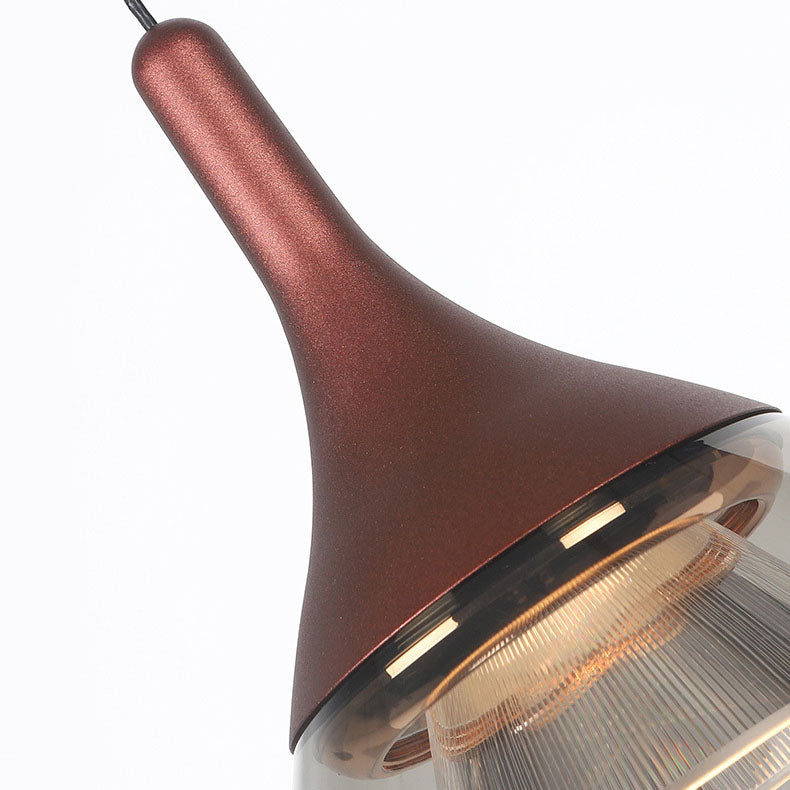 Suspension LED en acrylique et aluminium de forme coupe minimaliste moderne pour salle à manger 