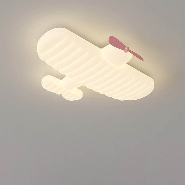 Zeitgenössische kreative Kinder Flugzeug Eisen PET LED Unterputz Deckenleuchte für Schlafzimmer 