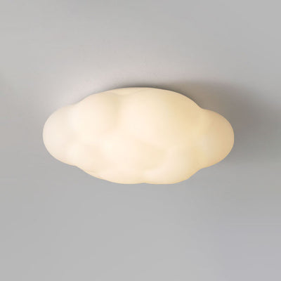 Modern Simplicity Cloud PE Shade Hardware LED Flush Mount Ceiling Light For Bedroom