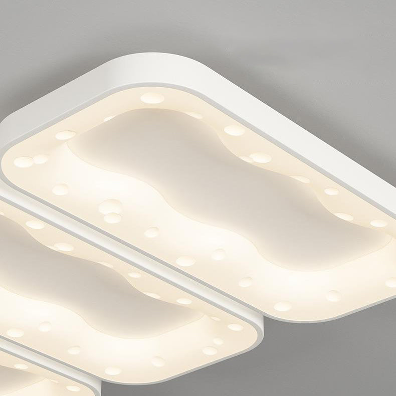 Moderne minimalistische Käsecreme Acryl Eisen LED Unterputz Deckenleuchte für Schlafzimmer 