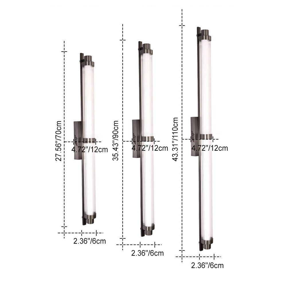 Applique murale LED en acier inoxydable acrylique cylindrique scandinave contemporaine pour salon 