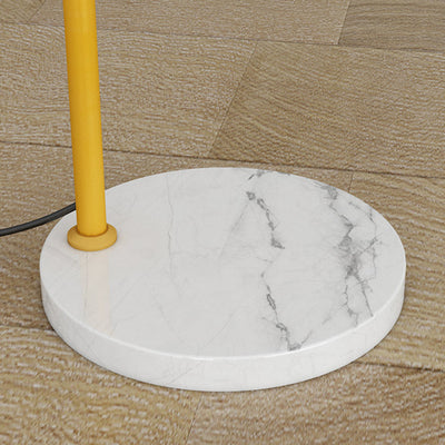 Traditionelle Vintage-Stehlampe mit Mondlicht und Glaskugelschirm und Marmorsockel, 1 Licht, fürs Arbeitszimmer 