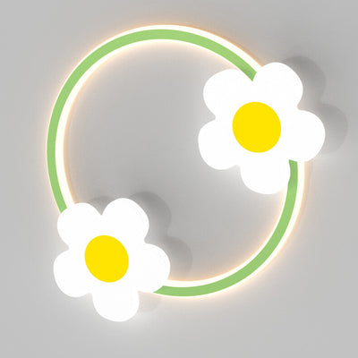 Moderne minimalistische Eisen-Sonnenblume Acryl LED-Wandleuchte 