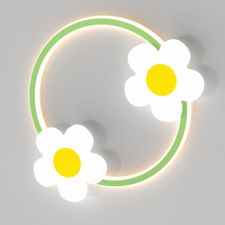 Moderne minimalistische Eisen-Sonnenblume Acryl LED-Wandleuchte 