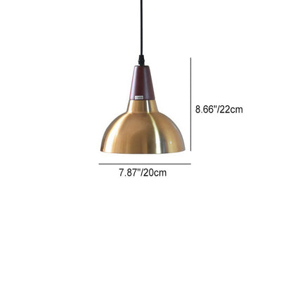 Zeitgenössische Einfachheit Eisen Halbkreis Schatten 1-Licht Pendelleuchte für Wohnzimmer 