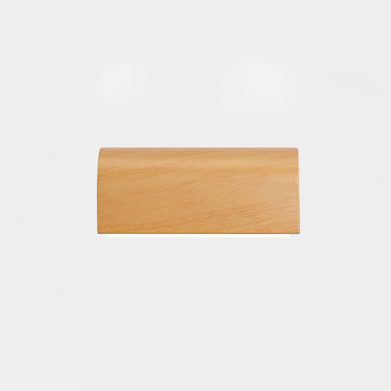 Applique murale LED avec abat-jour rectangulaire en aluminium imitation bois traditionnel japonais pour chambre 