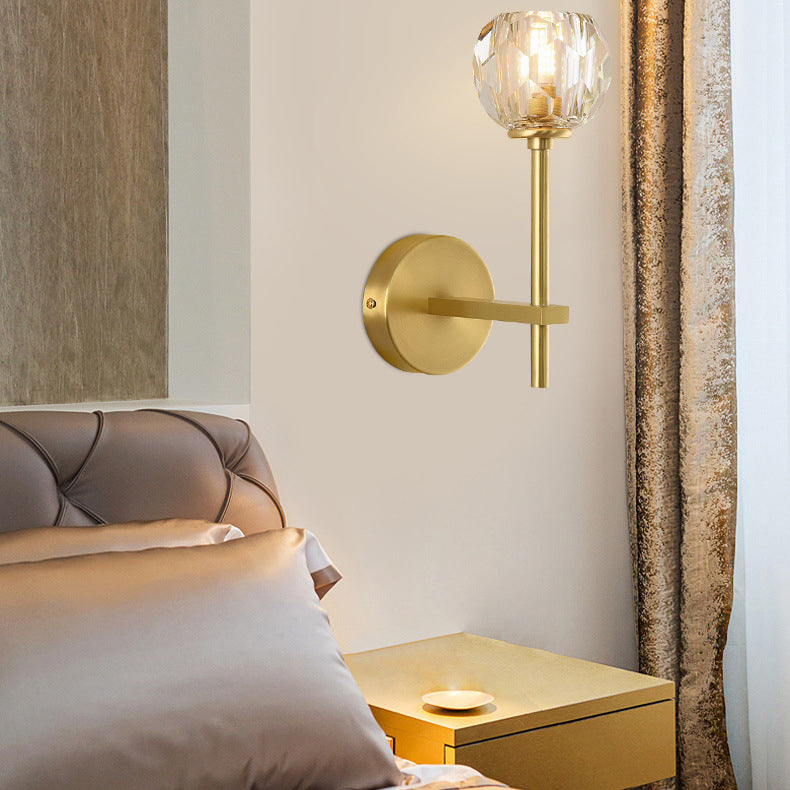 Moderne Luxus Schüssel Stahl Kristall 1/2-Licht Wand Leuchte Lampe Für Wohnzimmer 