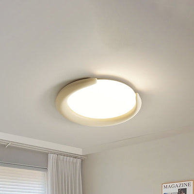 Plafonnier LED rond en forme de croissant de lune nordique 