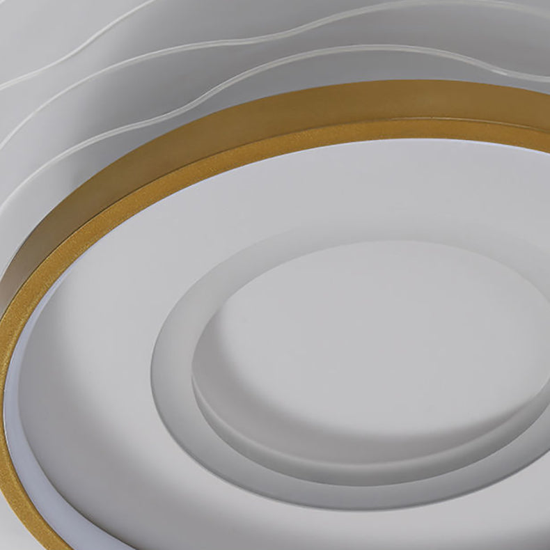 Plafonnier LED en aluminium acrylique minimaliste moderne avec motif floral pour salon 