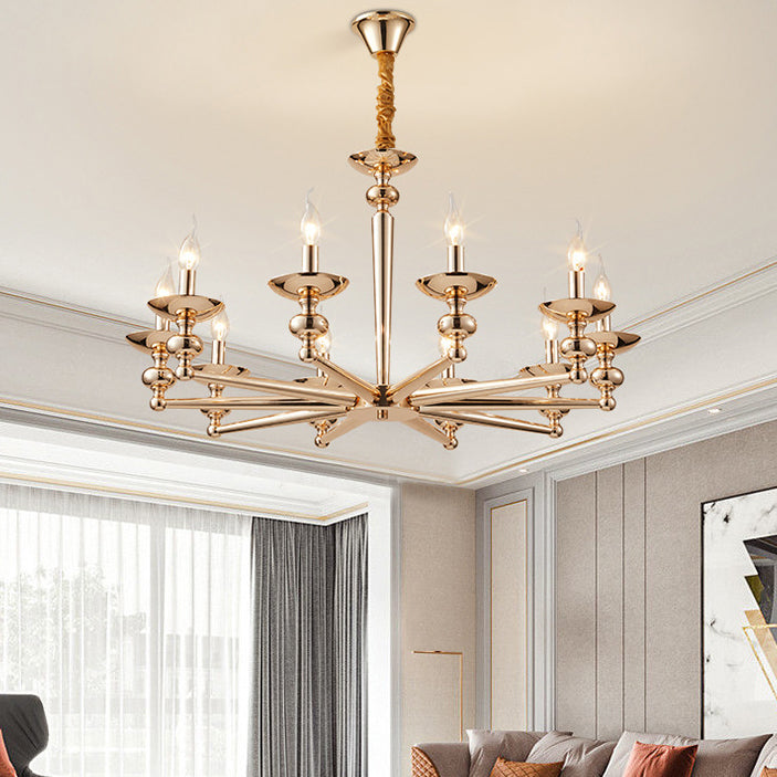 Moderne Luxus Kandelaber Eisen 6/8/10/12/15 Licht Kronleuchter Für Wohnzimmer 
