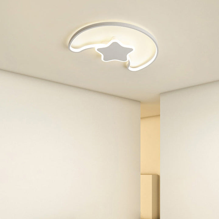 Plafonnier semi-encastré en fer acrylique LED contemporain créatif pour salon 