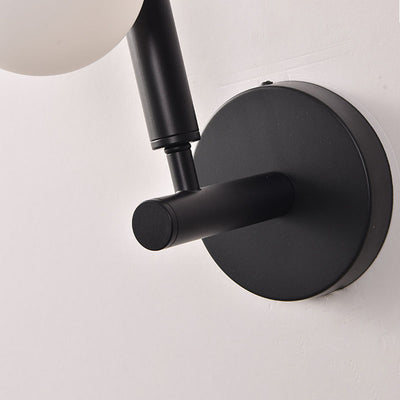 Lámpara de Aplique de Pared de Bola de Vidrio de Hierro de Simplicidad Moderna 3/5/7 Luces Para Sala de Estar 