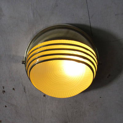 Industrial Vintage Glass Zinc Alloy Half Round 1-Light Wall Sconce Lamp