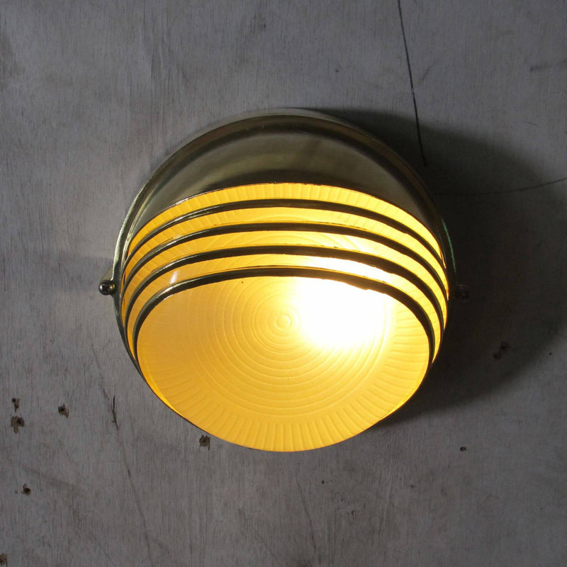 Industrial Vintage Glass Zinc Alloy Half Round 1-Light Wall Sconce Lamp