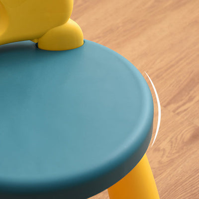 Tabouret rond en plastique pour enfants créatif contemporain avec dossier en forme de dinosaure pour le salon 